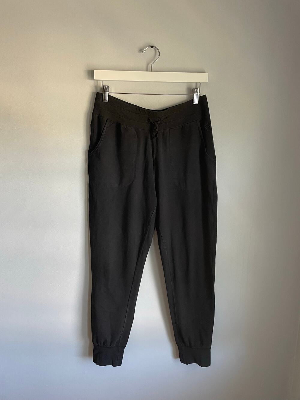 Coolibar Black Joggers UPF 50+ Pants Pockets Comfy Casual Small Neutral Active